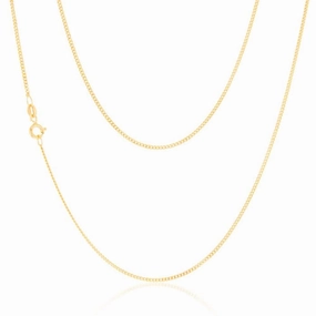 9ct Yellow Solid Gold 40 Gauge Curb 41cm Chain