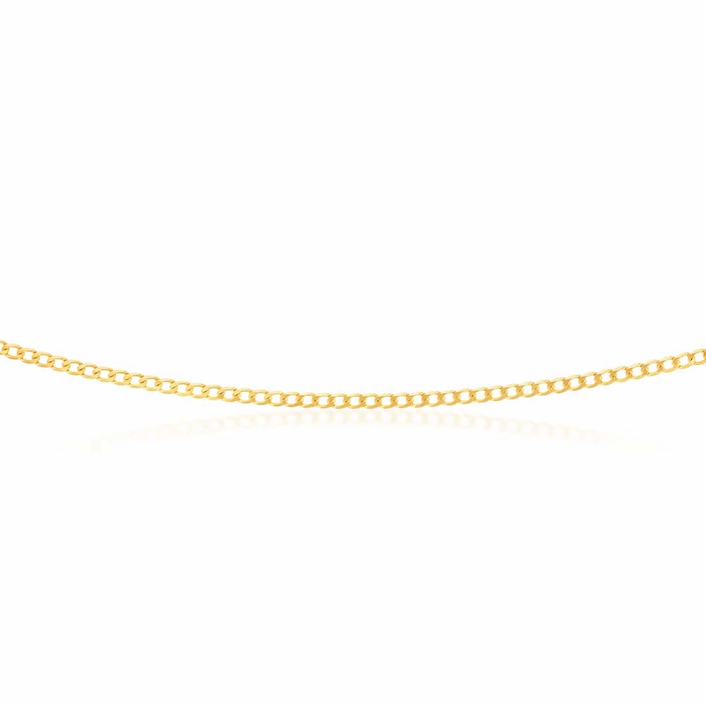9ct Yellow Solid Gold 60 Gauge Curb 55cm Chain