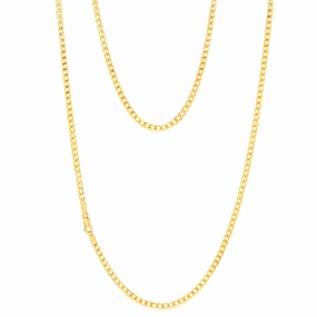 9ct Yellow Solid Gold 80 Gauge Curb 55cm Chain