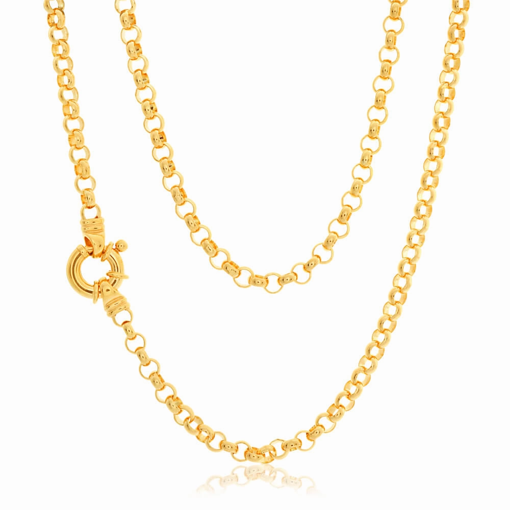 9ct Yellow Solid Gold Belcher Chain