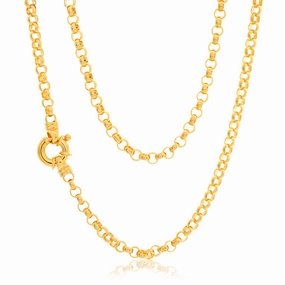 9ct Yellow Solid Gold Belcher Chain