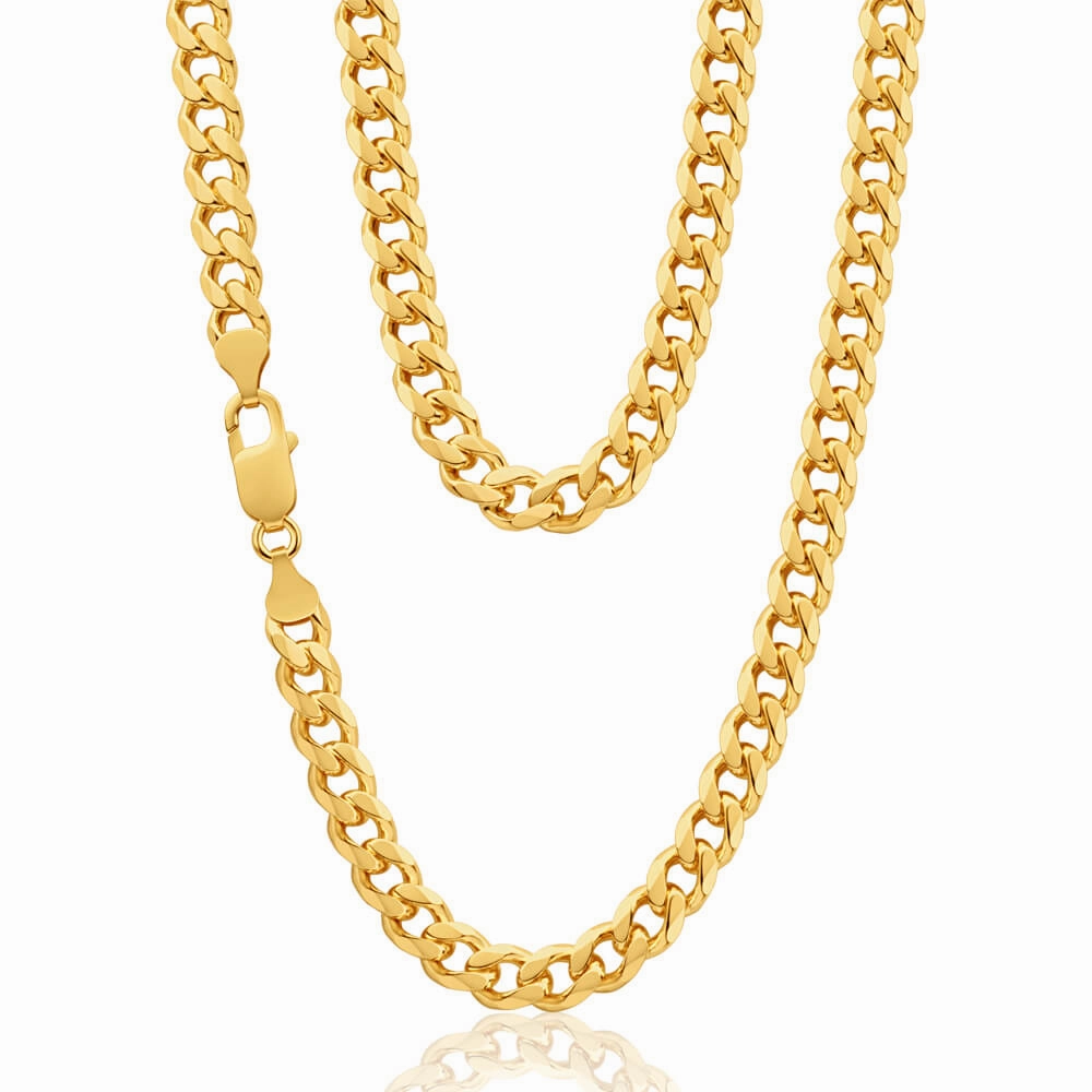 9ct Yellow Solid Gold "Theo" Curb Chain
