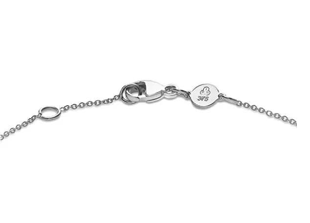 9K White Gold Solid Mini Disc Bracelet 18cm 1cm