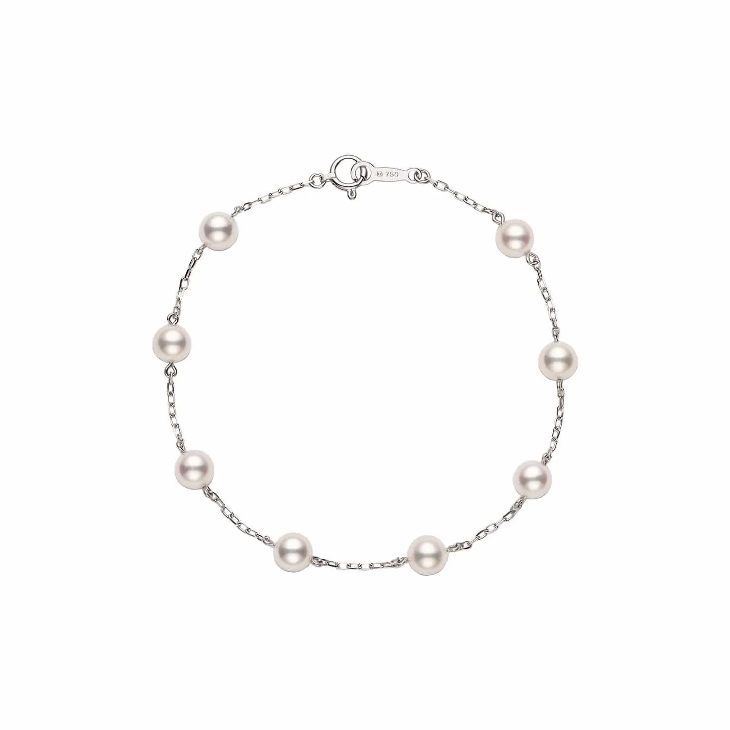 Akoya Cultured Pearl Station Everyday Essentials Bracelet (6.5-6mm A )