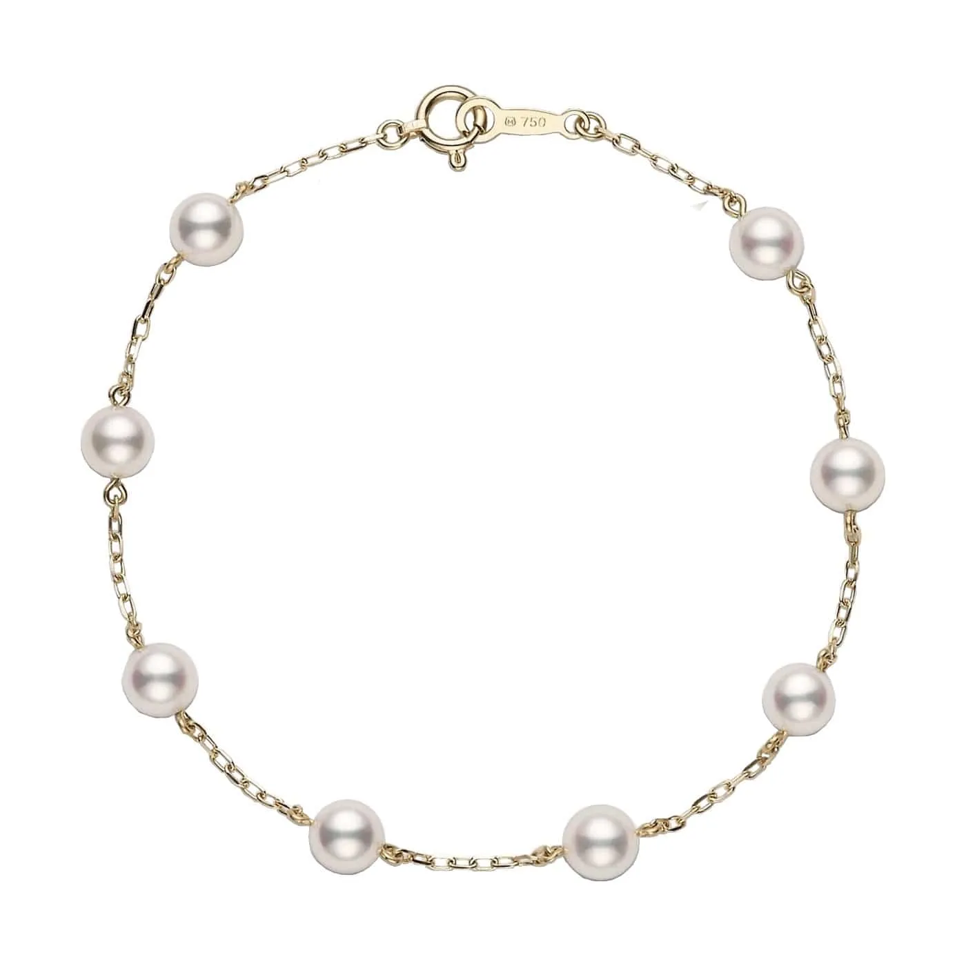 Akoya Cultured Pearl Station Everyday Essentials Bracelet (6.5-6mm A )