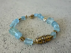 Alex Sepkus Aquamarine Beaded "Little Windows" Clasp Bracelet