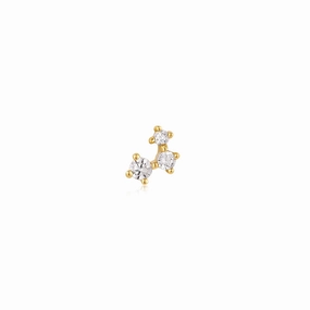 Ania Haie Gold Sparkle Galaxy Barbell Single Earring E047-11G