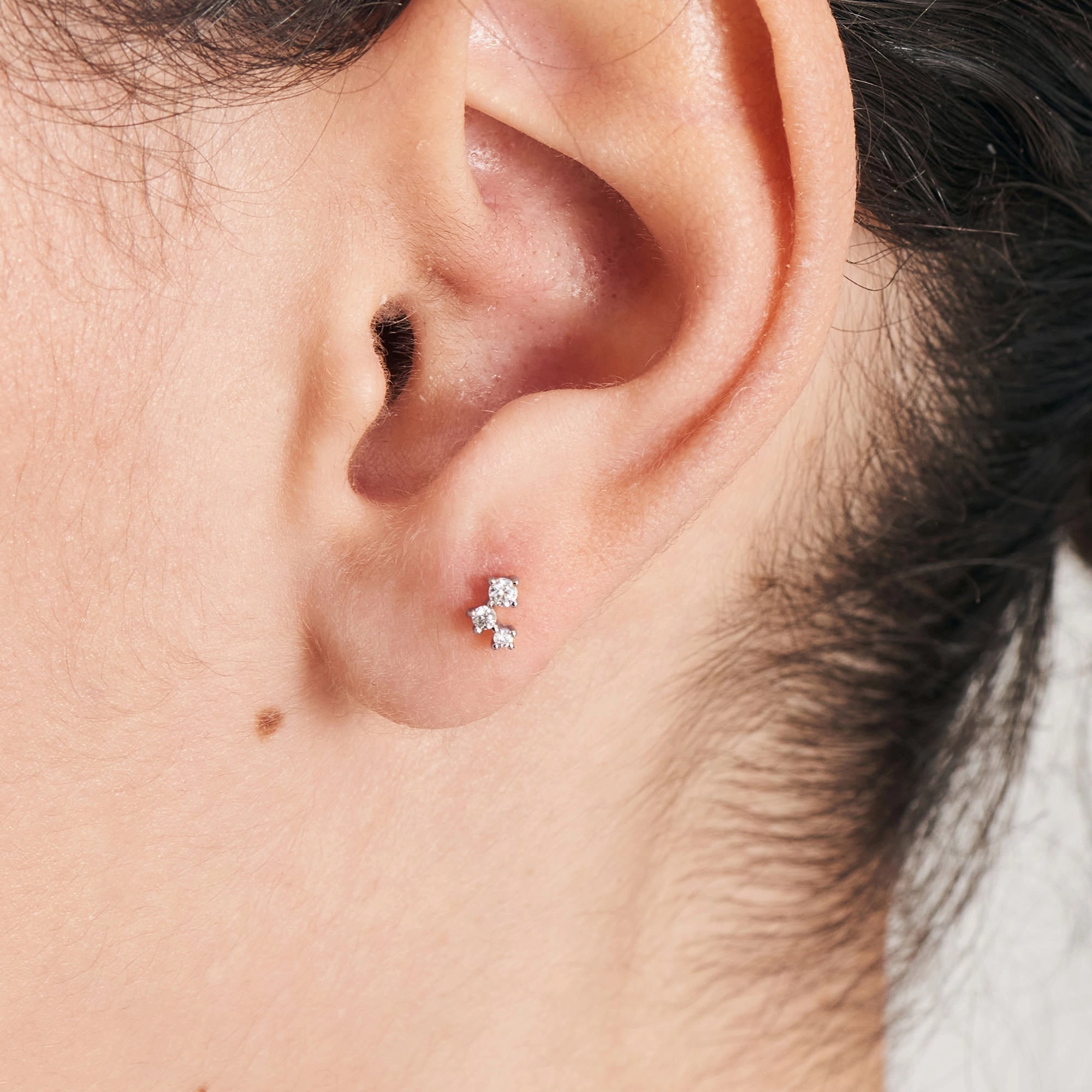 Ania Haie Silver Sparkle Galaxy Barbell Single Earring E047-11H