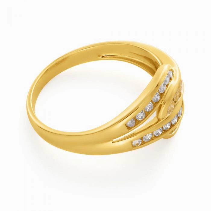Australian Diamond 9ct Yellow Gold 1/2 Carat TW Loop Diamond Ring