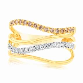 Australian Diamond 9ct Yellow Gold Diamond Ring Futura