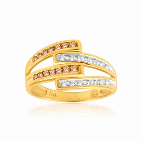 Australian Diamond 9ct Yellow Gold Diamond Ring