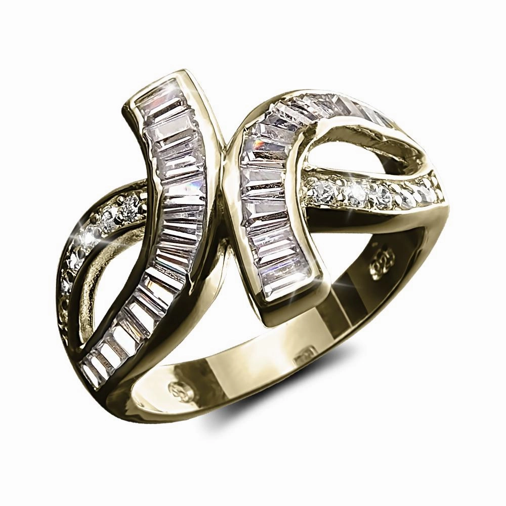 Baguette Twist Ring Gold