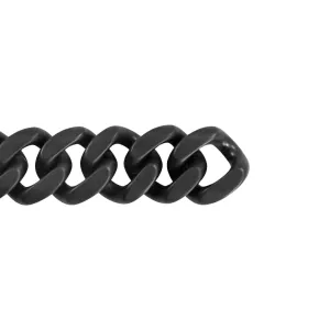 Black Ceramic 7" England Made Me Cuban Bracelet