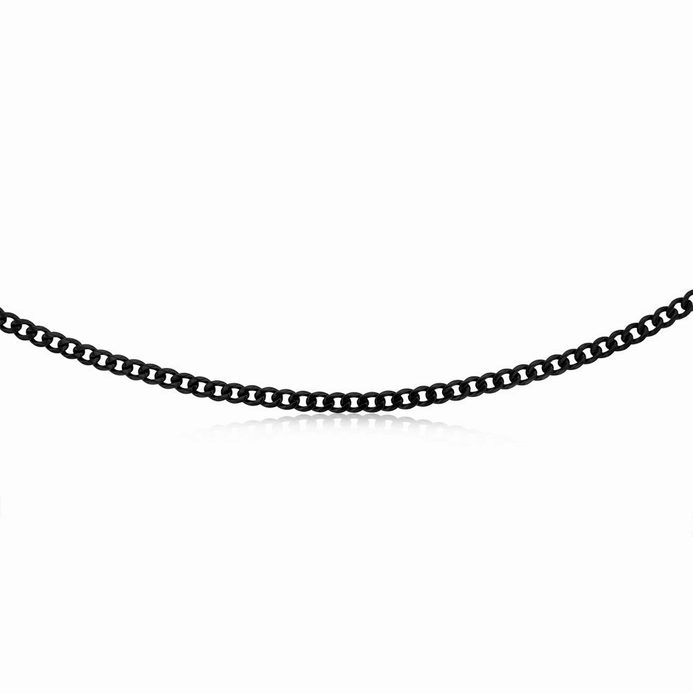 Black Stainless-Steel Curb 60cm Chain