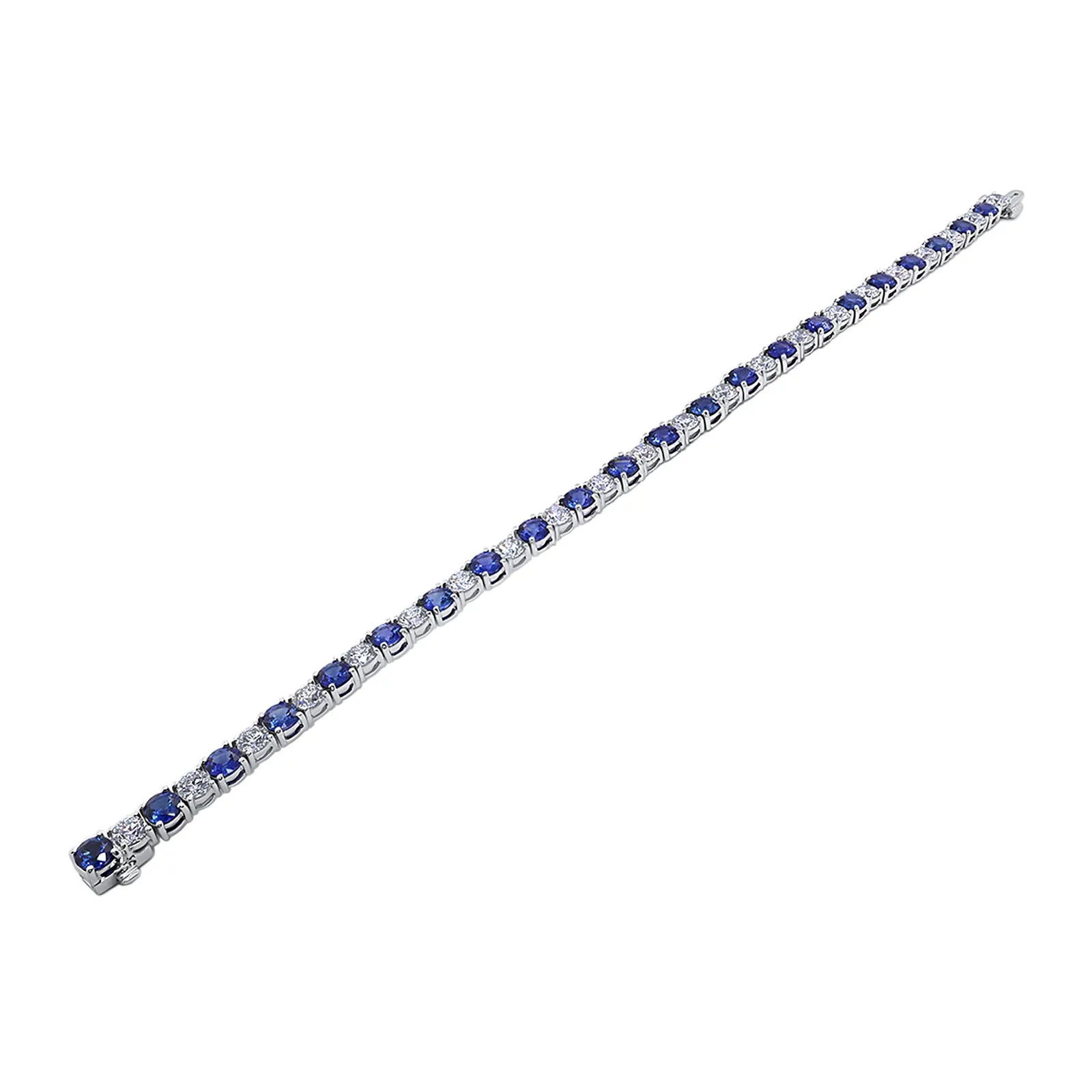 Blue Sapphire & Diamond Bracelet