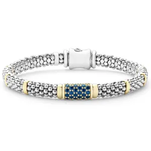 Blue Sapphire Caviar Bracelet | 6mm (Size M)
