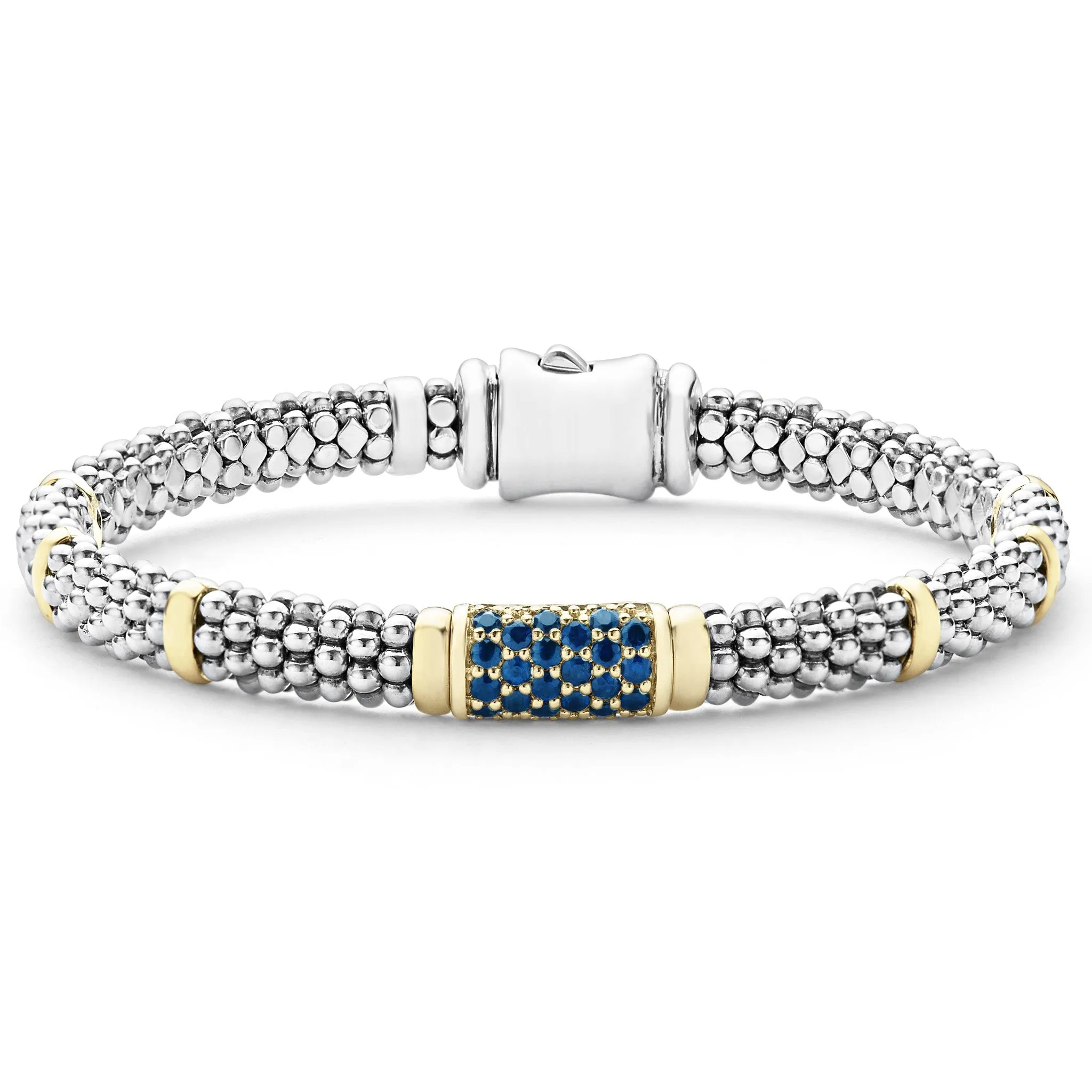 Blue Sapphire Caviar Bracelet | 6mm (Size M)
