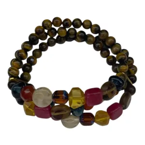 Bracelet Beaded By Clothes Mentor In Brown