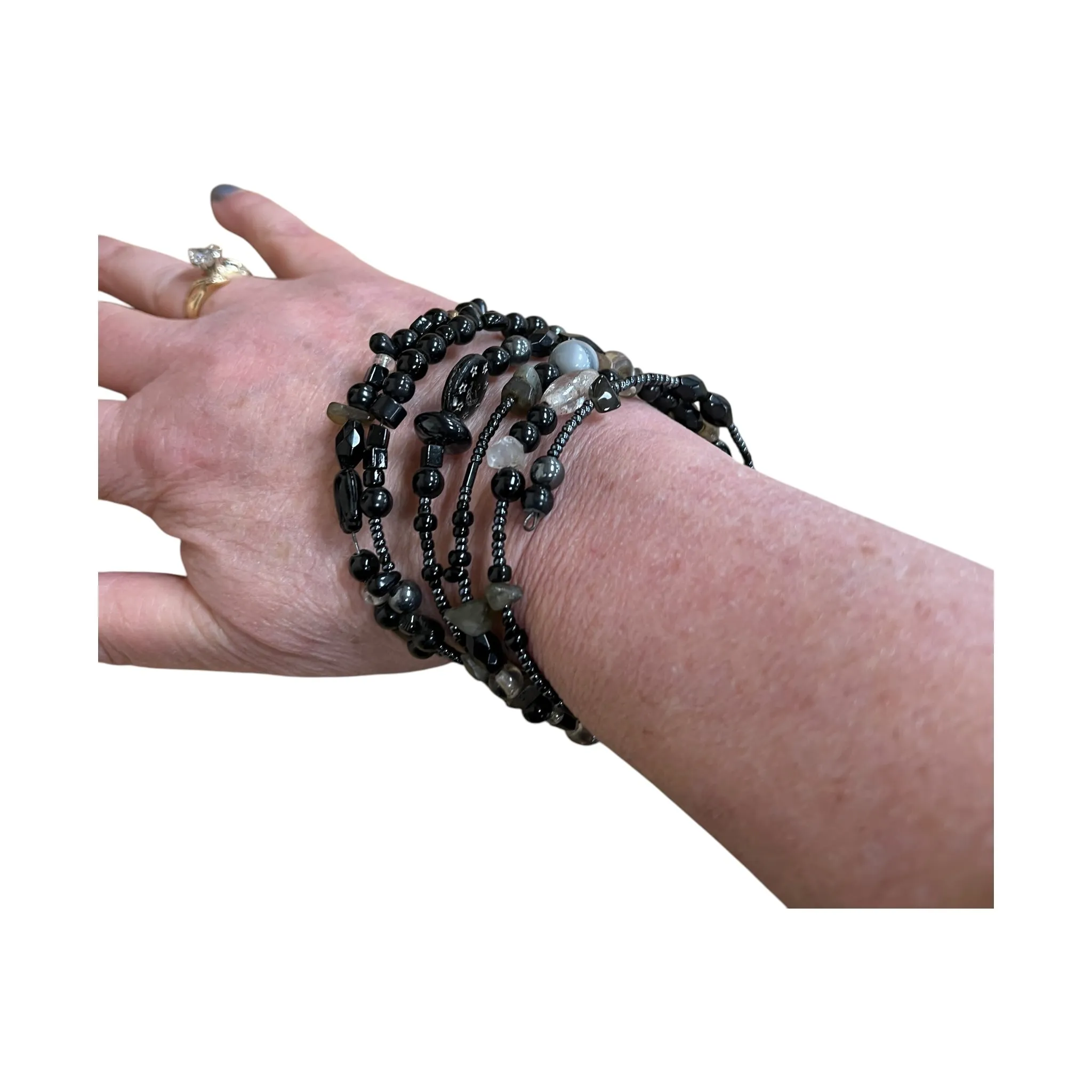 Bracelet Beaded  In Black