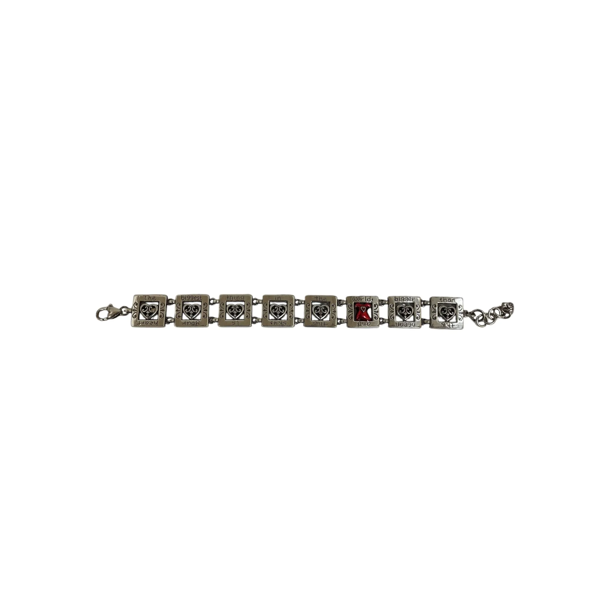 Bracelet Chain By Brighton In Red & Silver