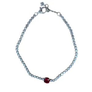 Bracelet Sterling Silver By Pandora In Red & White