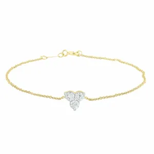 Bracelet with 0.15ct Diamonds In 9K Yellow Gold