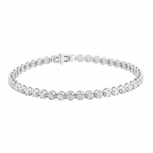 Bracelet With 2Ct Diamonds In 9K White Gold