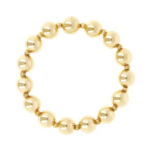 Bronzallure Bracelet with Golden Beads & Magnetic Clasp
