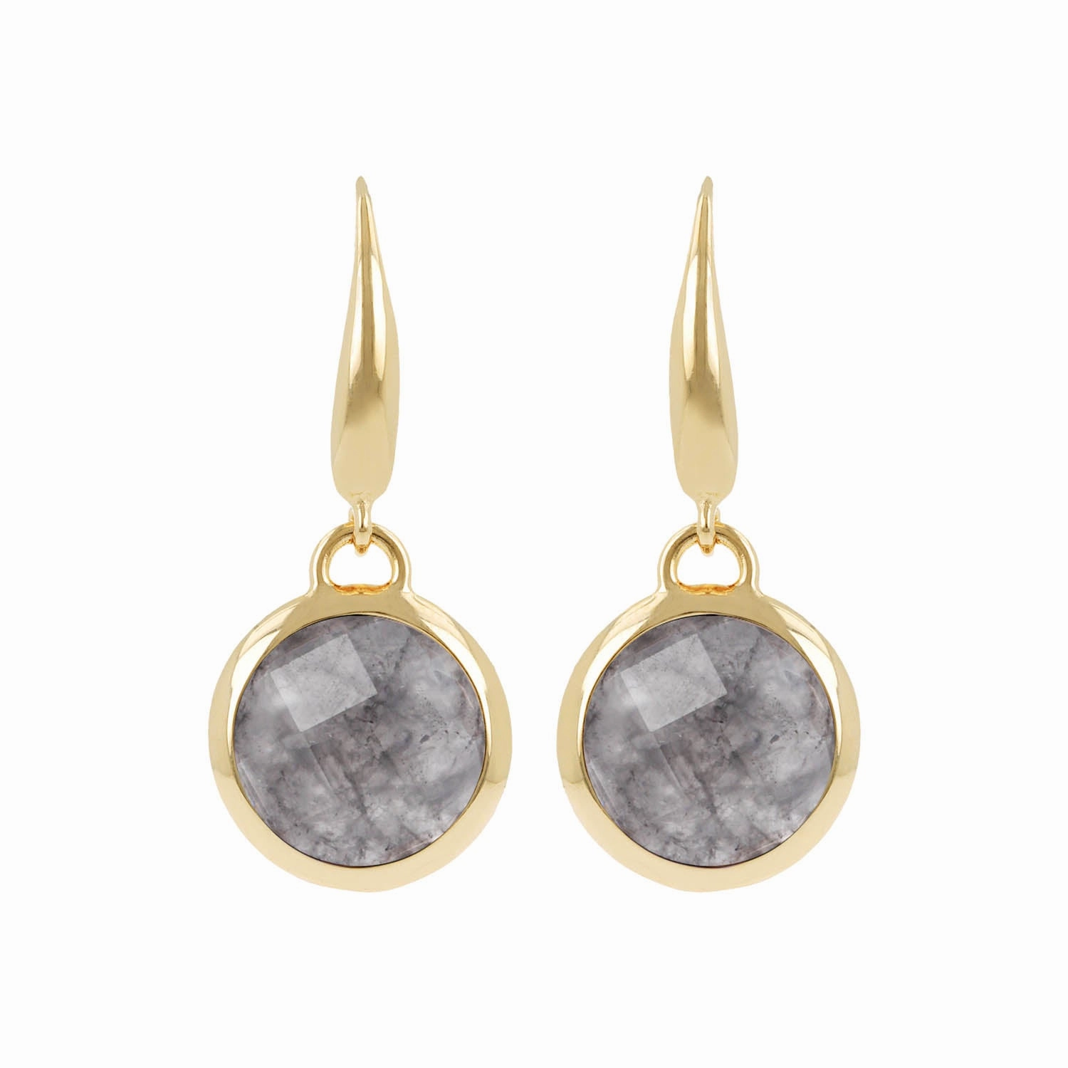 Bronzallure Golden Natural Stone Hook Earrings
