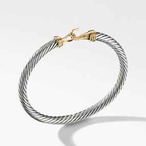 Buckle Bracelet in Sterling Silver with 14K Yellow Gold