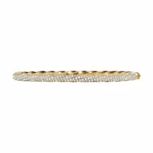 Cable Edge Bracelet with Pav Diamonds