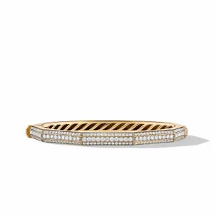 Carlyle Bracelet in 18K Yellow Gold with Pave Diamonds