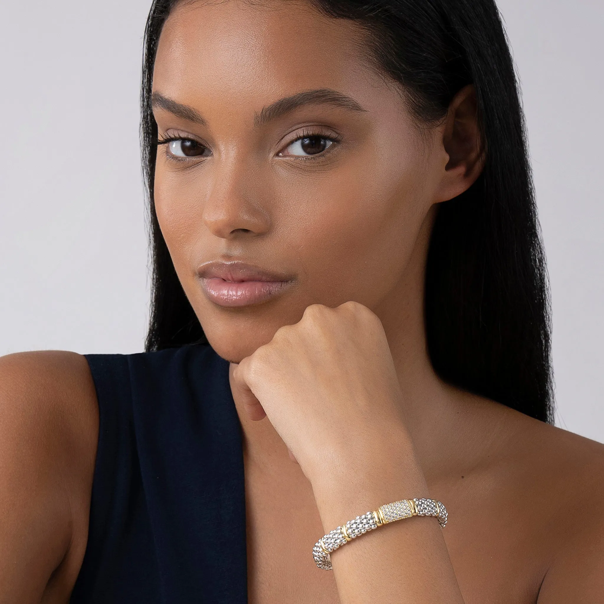Caviar Diamond Bracelet | 9mm (Size M)