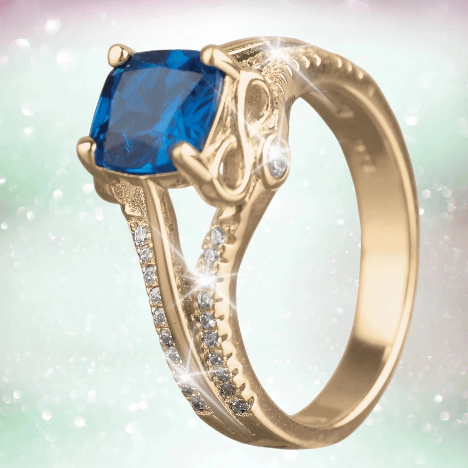 Ceylon Blue Infinity Ring