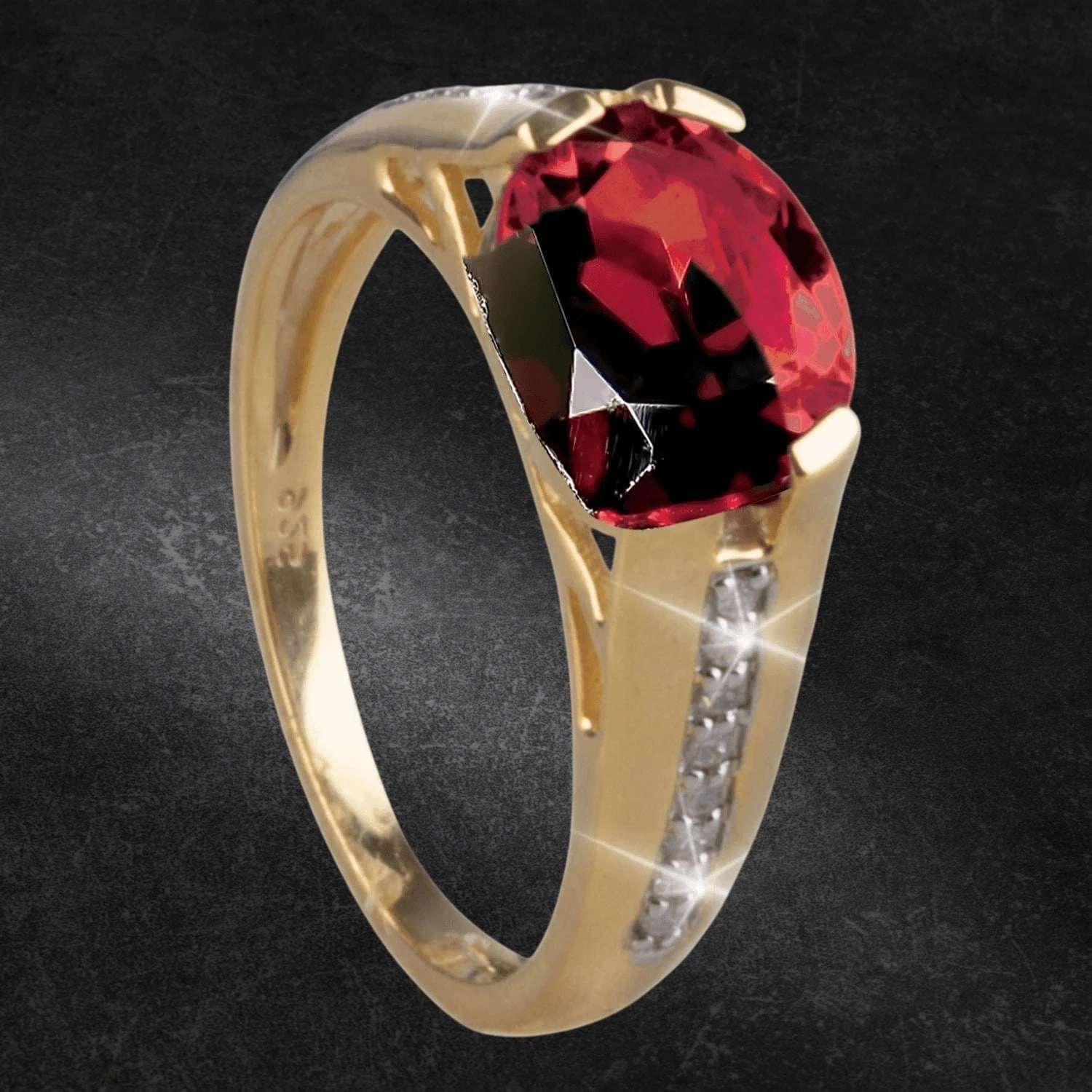 Cherished 10K Gold Garnet Ring