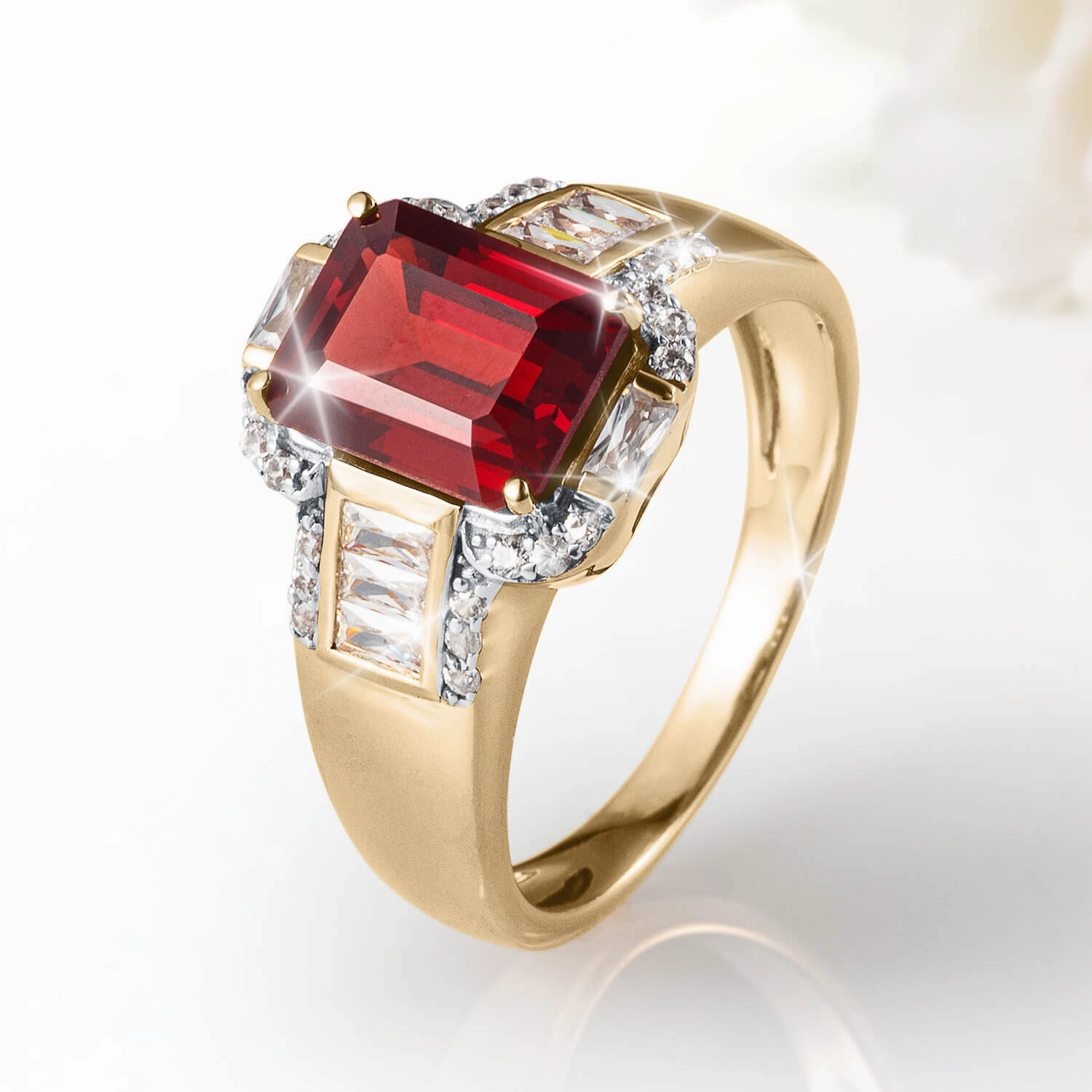 Crimson Paradise Garnet Ring
