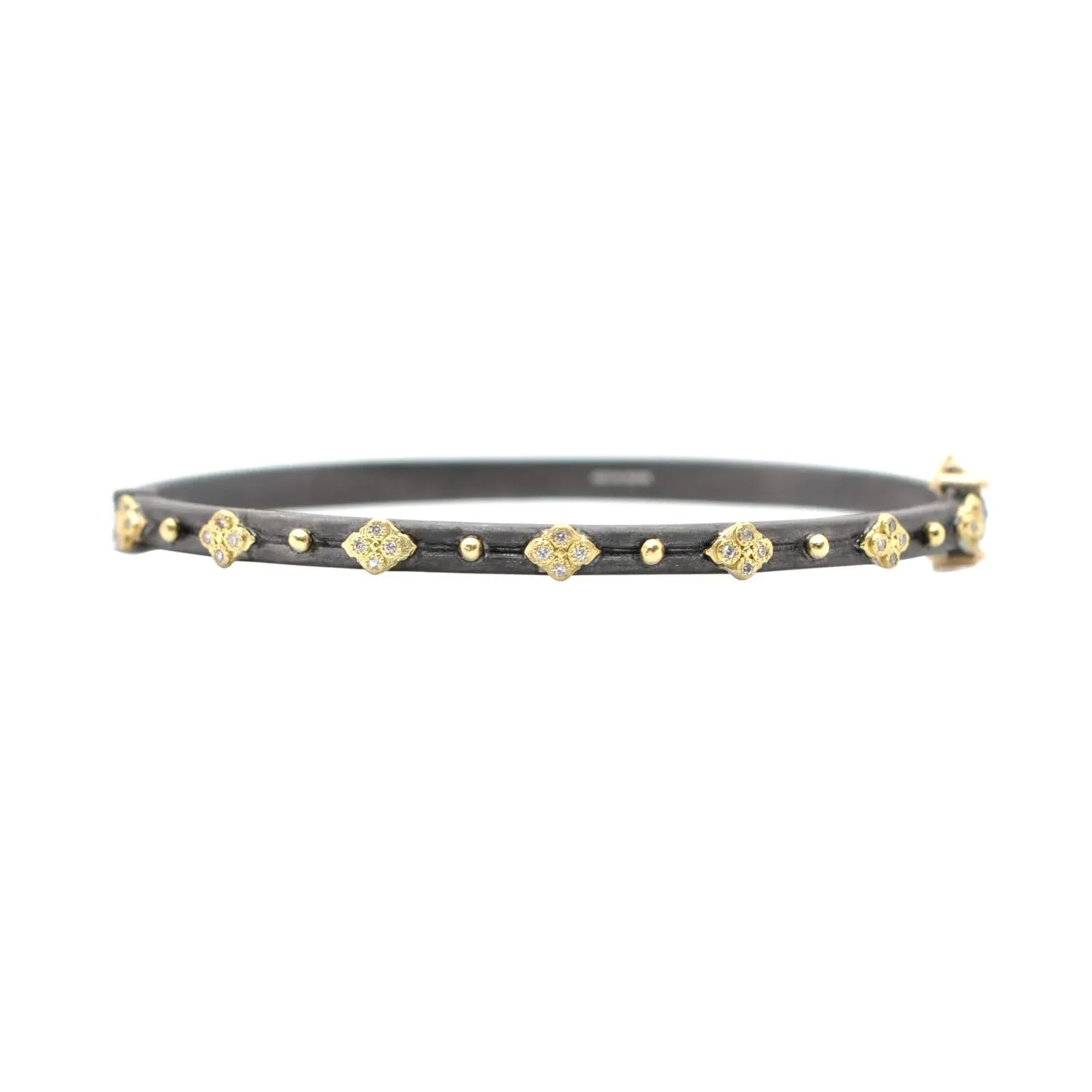 Crivelli Crosse with White Diamonds Huggie Bracelet