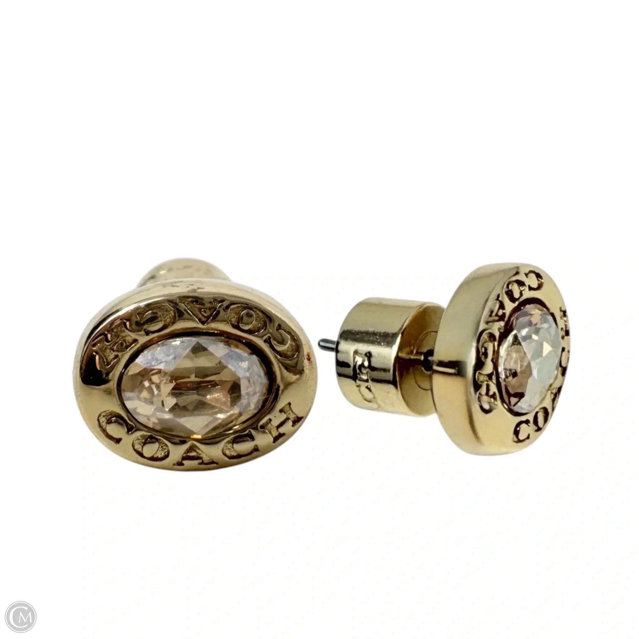 Crystal Stud Looking go Earrings Designer By Coach