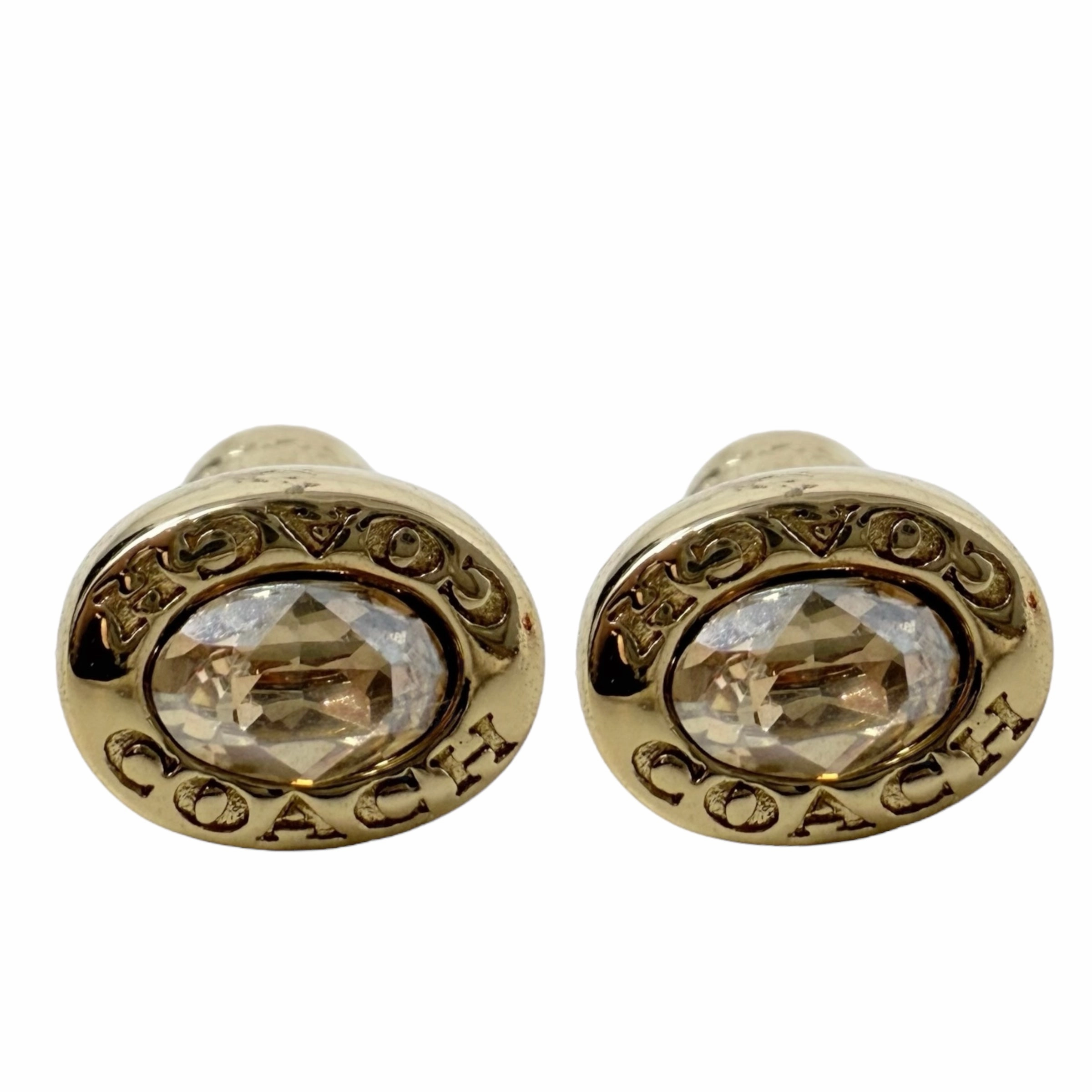 Crystal Stud Looking go Earrings Designer By Coach