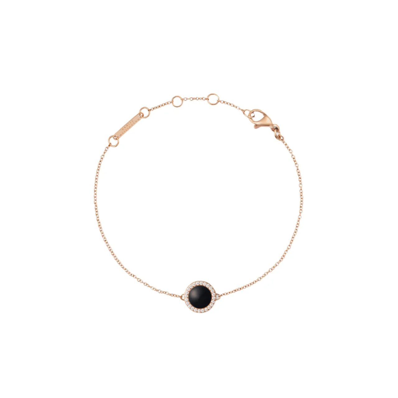 Daniel Wellington Audrey Black Agathe Rose Gold Bracelet DW00401432