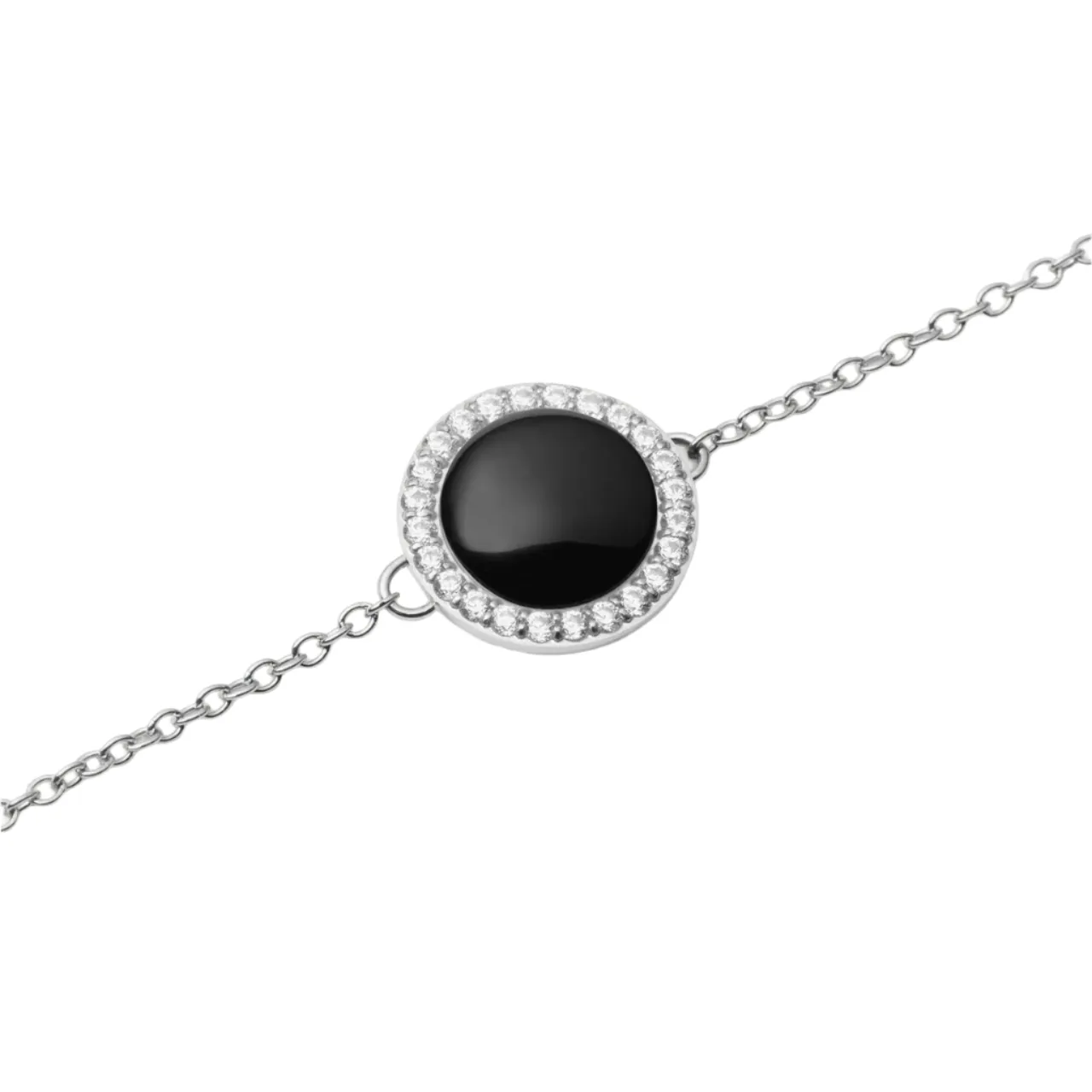 Daniel Wellington Audrey Black Agathe Silver Bracelet DW00401438