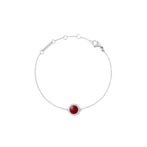 Daniel Wellington Audrey Bracelet Red Agathe Silver Bracelet DW00401434