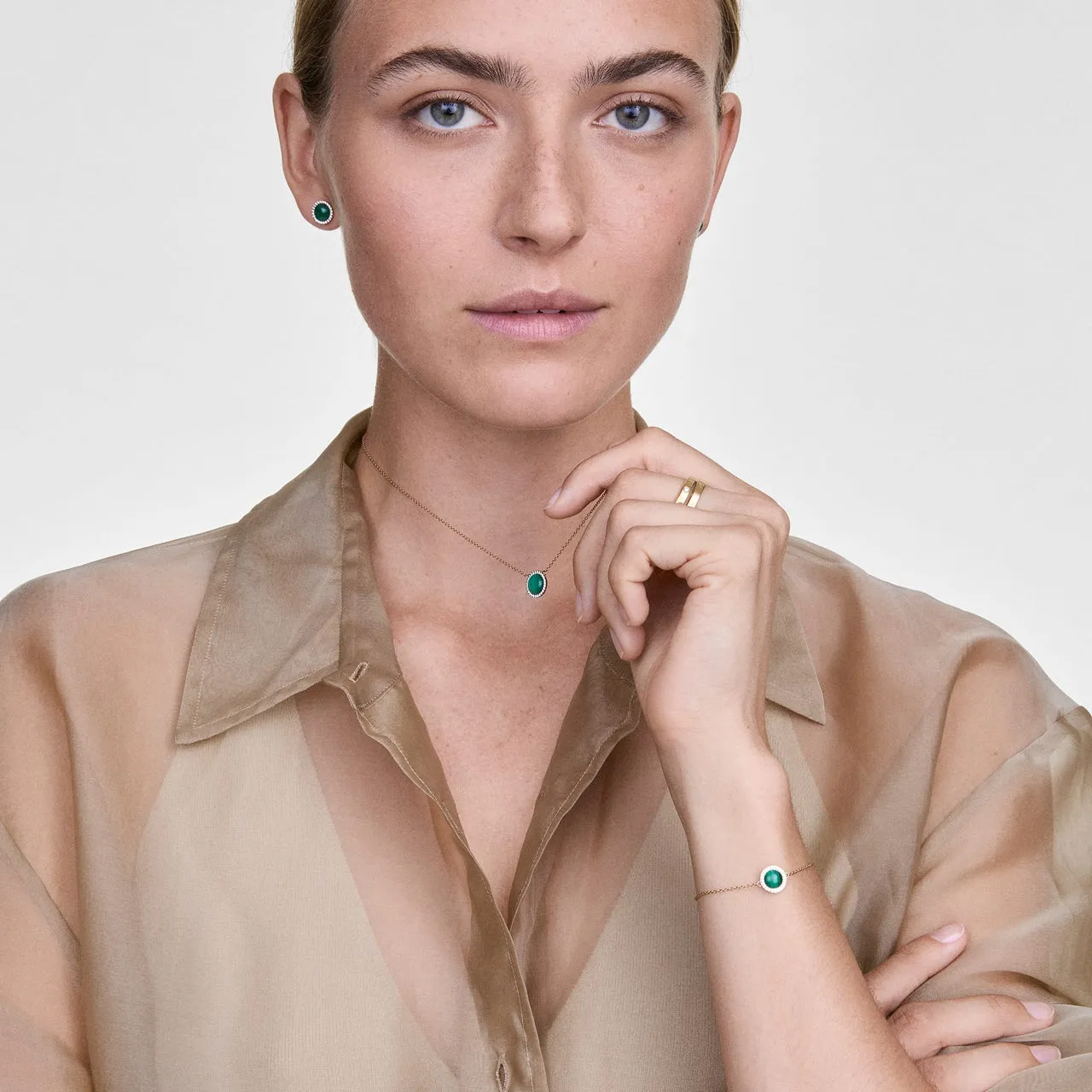 Daniel Wellington Audrey Malachite Gold Bracelet DW00401425