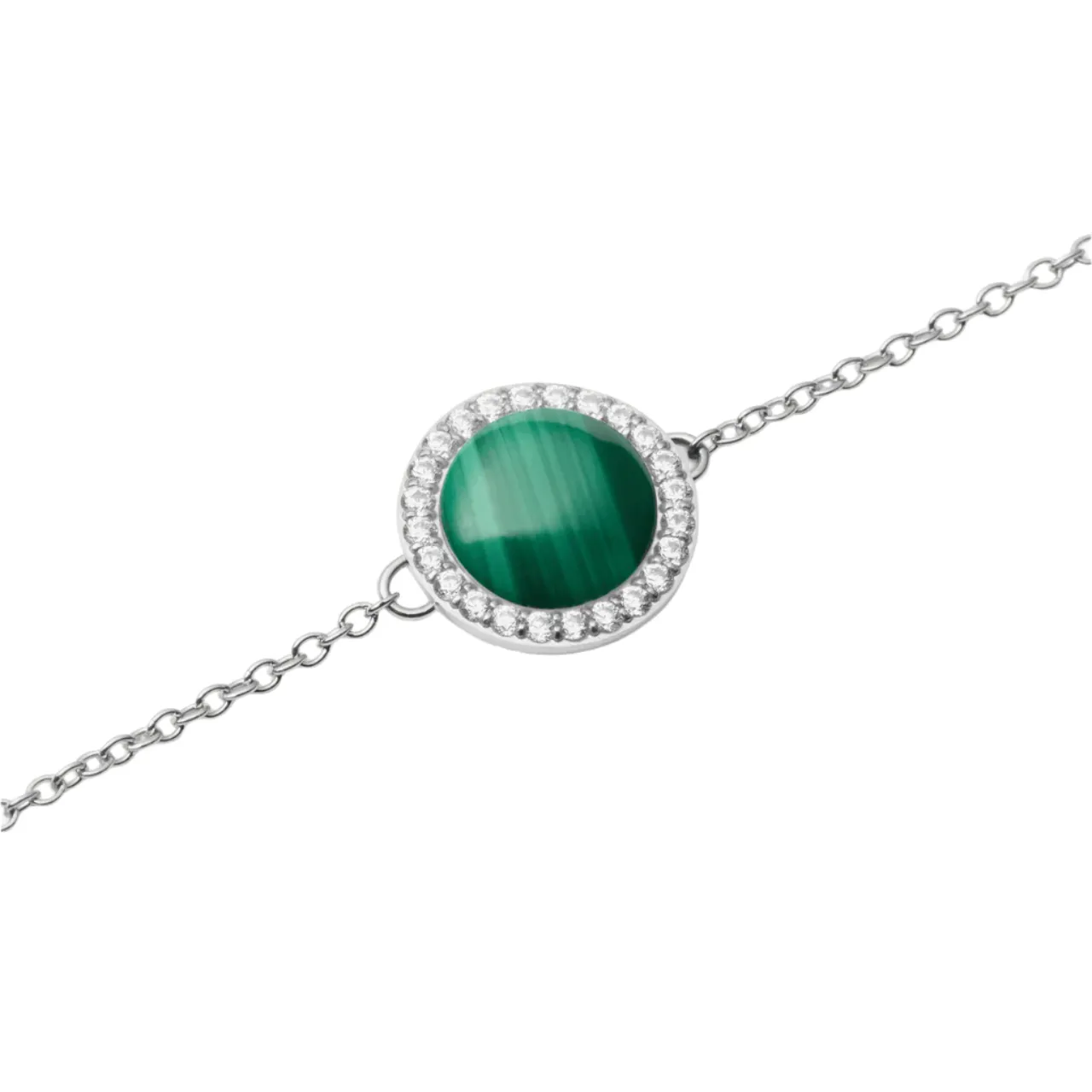 Daniel Wellington Audrey Malachite Silver Bracelet DW00401437