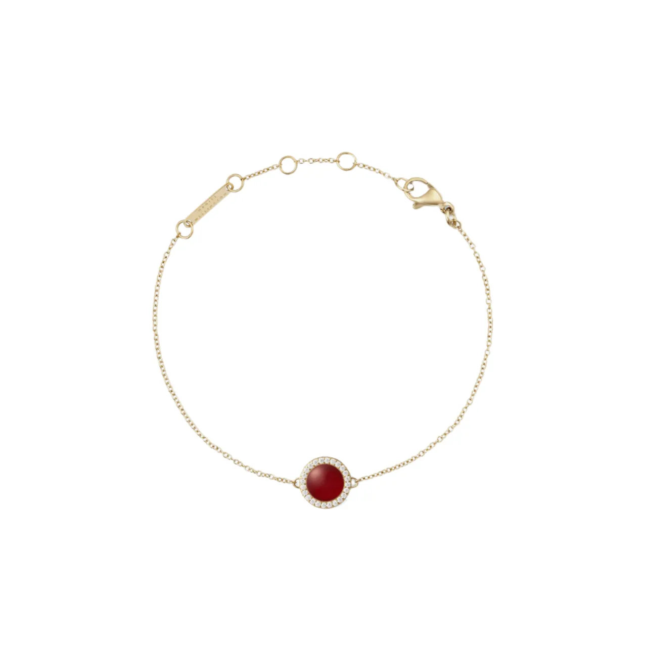Daniel Wellington Audrey Red Agathe Gold Bracelet DW00401422
