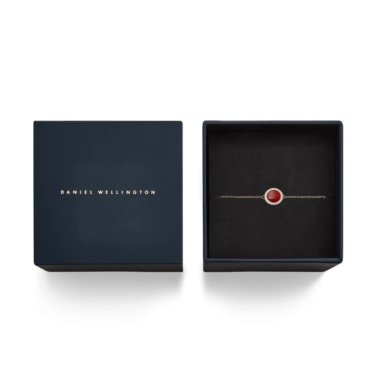 Daniel Wellington Audrey Red Agathe Gold Bracelet DW00401422