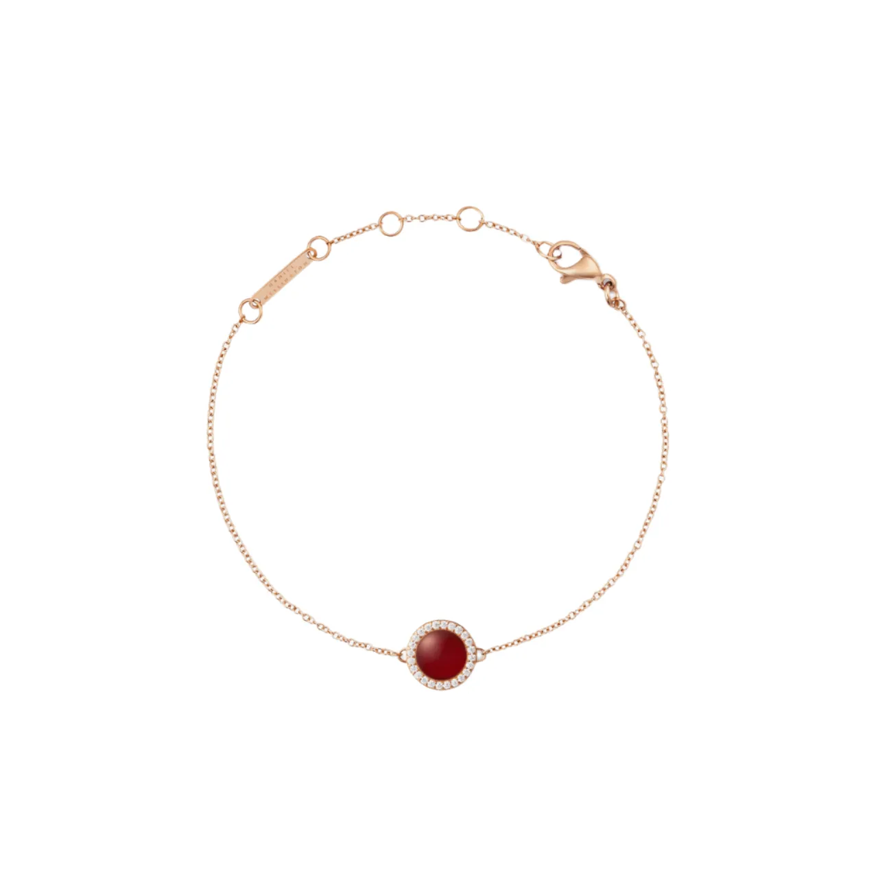Daniel Wellington Audrey Red Agathe Rose Gold Bracelet DW00401428