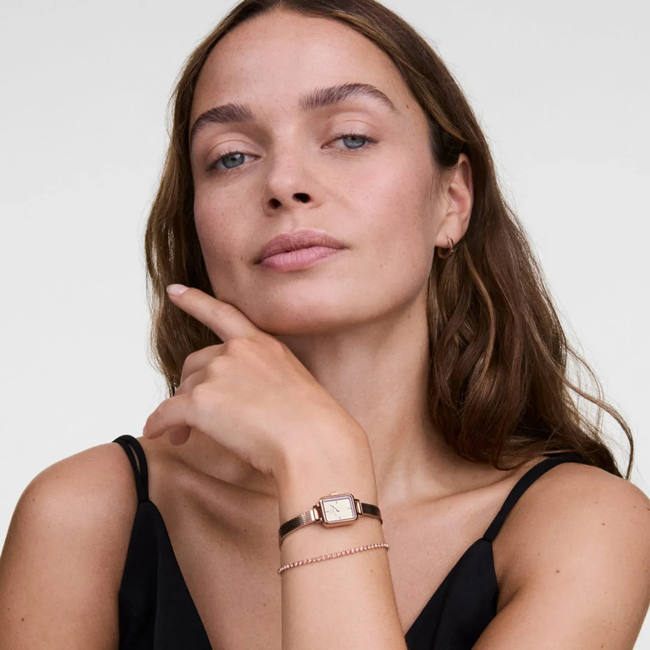 Daniel Wellington Classic Tennis Apricot Rose Gold Bracelet DW00401112