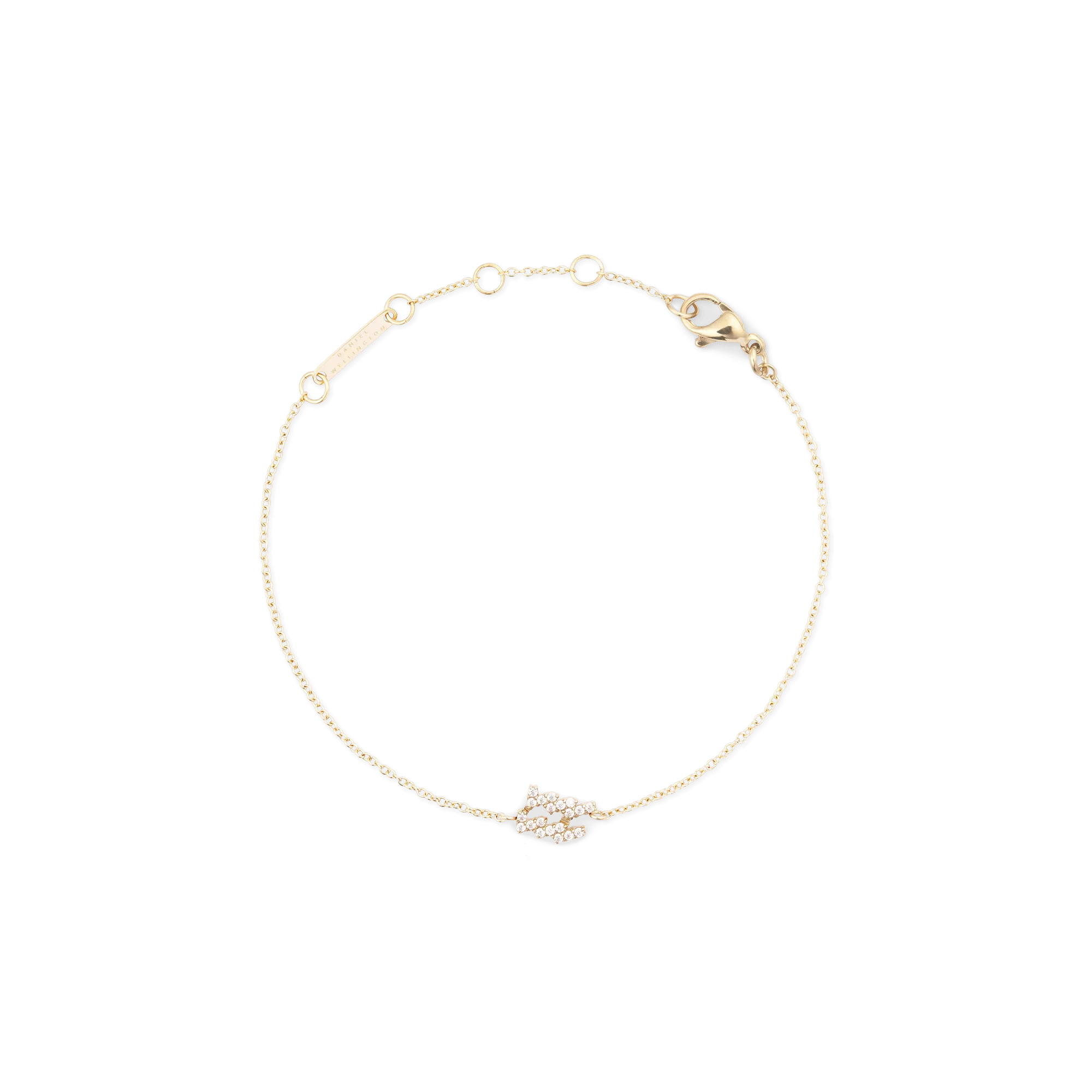 Daniel Wellington Crystal Zodiac Chain Bracelet Gold