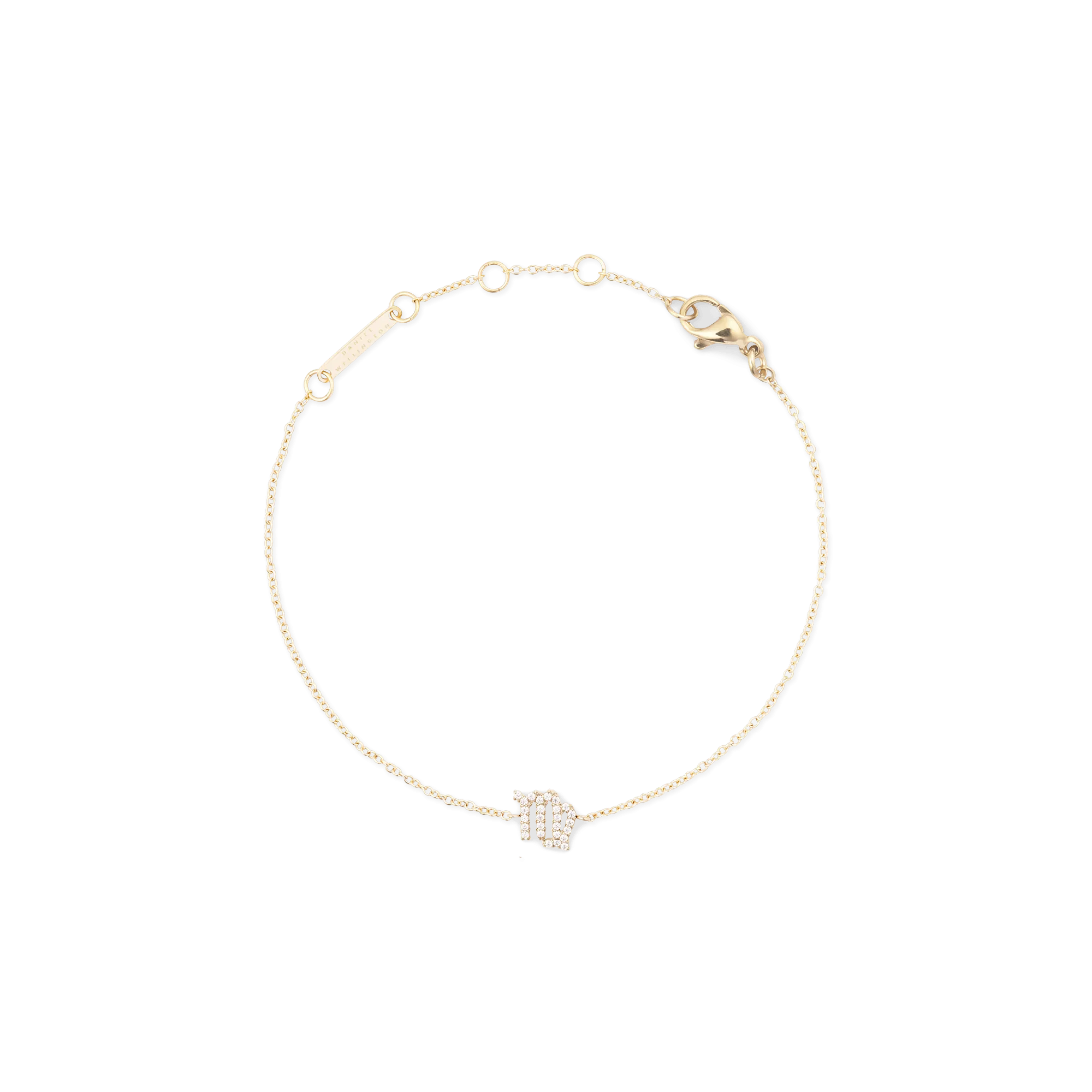 Daniel Wellington Crystal Zodiac Chain Bracelet Gold